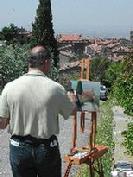 Dino paints Cortona